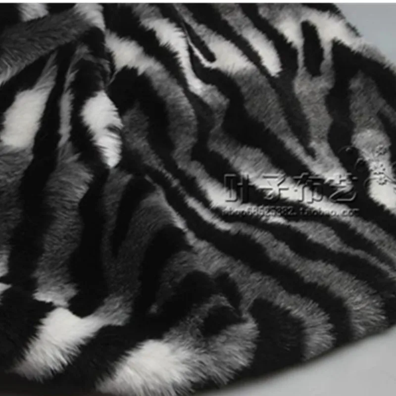 Long Hair Plush Fabric, Artificial Tiger Pattern Printing, Faux Fur, Garment, Toy, Cushion, Cosplay,DIY Furry Fabric