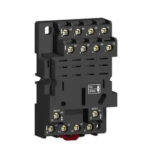 RPZF4 Socket, mixed contact, 16 A, relay type RPM4, screw clamp terminals, 250 V AC