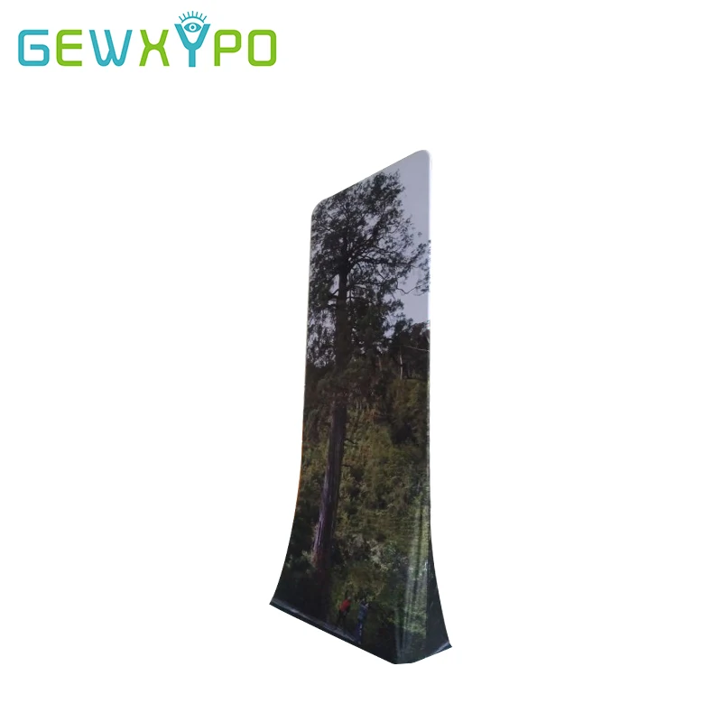 Trade Show Booth Portable 410cm Height 150cm Width 3D Tower Tension Fabric Advertising Display Stand With Banner Printing