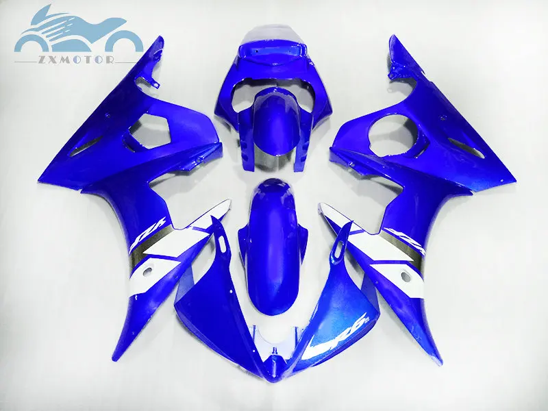 Customized motorcycle fairings kit for YAMAHA R6 YZFR6 2003-2005 YZF R6 03-05 sports racing fairings parts blue white DF26