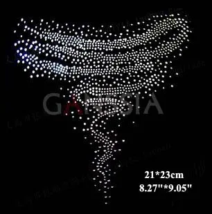 4pcs/lot ( Size: 21X23cm)Newest Firework Hot Fix Rhinestones Heat Transfer Design Iron on Motifs Rhinestone Applique (SS-1912)