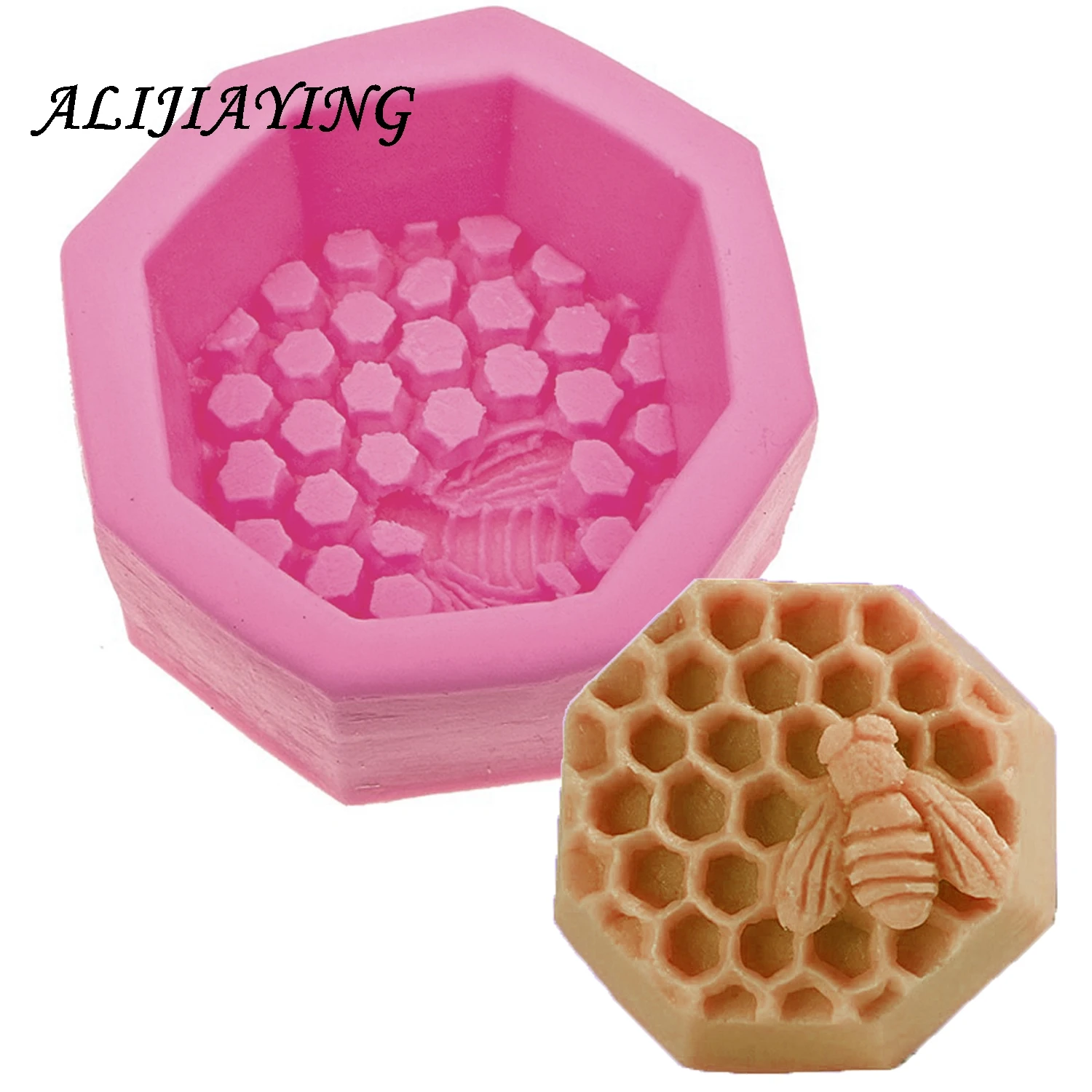 1Pcs Bee Honeycomb Silicone Soap Molds Fondant Chocolate Cake Mold Resin Clay Candle Moulds DIY Kitchen Baking Cake Tools D0591