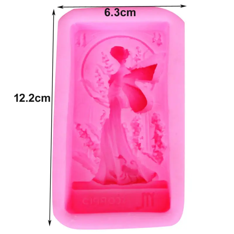 S014 Angels Girl Candle Moulds Soap Mold Kitchen-Baking Resin Silicone Form Home Decoration 3D DIY Clay Craft Wax-Making