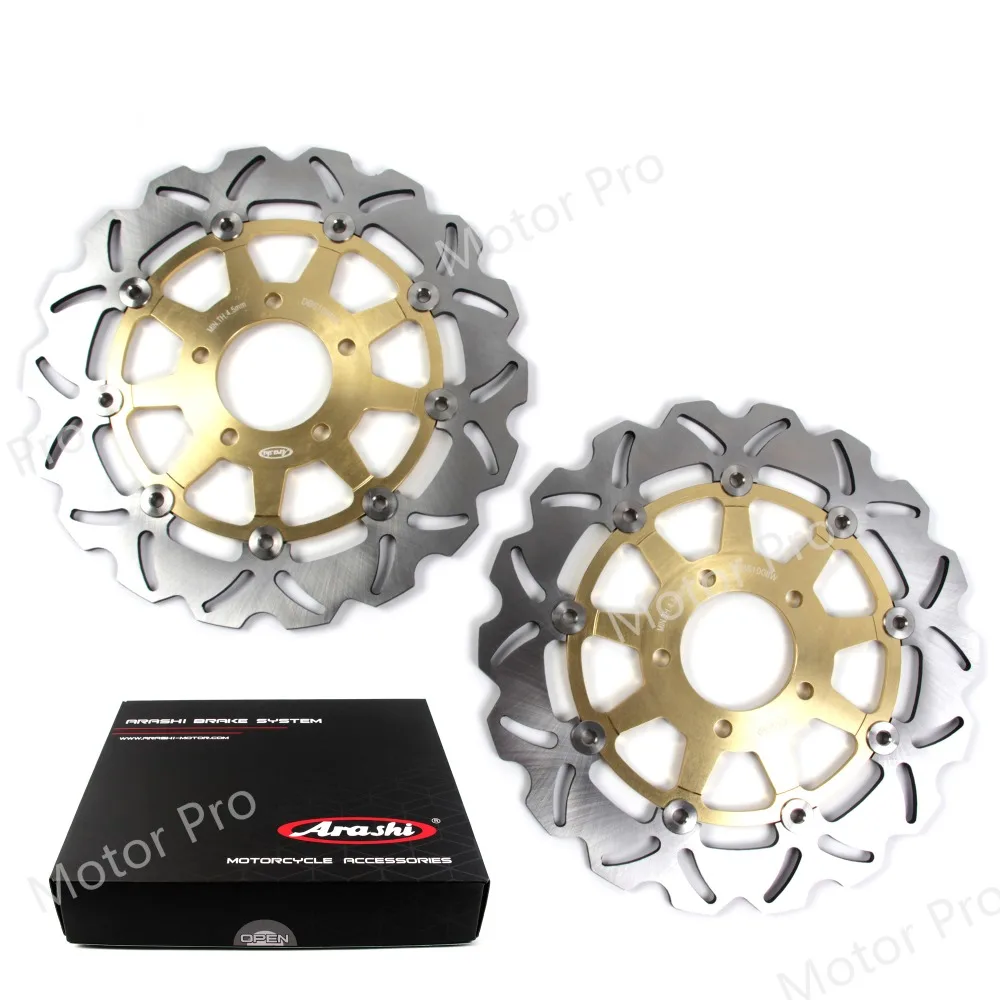 For Suzuki GSXR 750 2004 2005 Front Rear Brake Disc Disk Rotor Kit Motorcycle GSX R GSX-R 600 1000 2003 03 04 GOLD CNC Aluminum