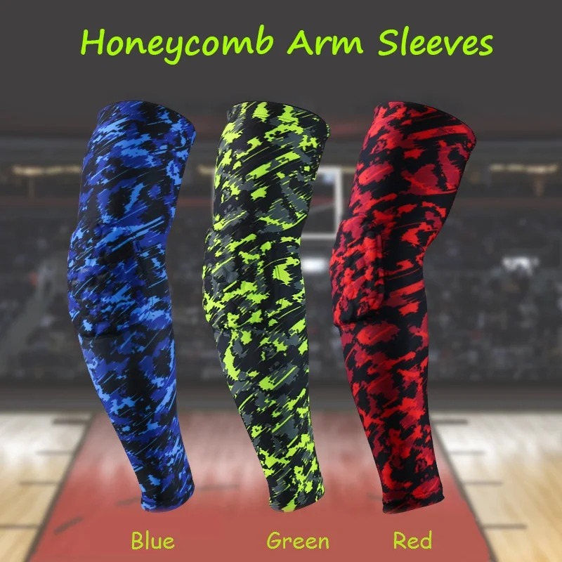 1 Pair Honeycomb Sport Basketball Shooting Elbow Pads Brace Support Guard Compression Cycling Arm Sleeve Warmers Elbow Protector