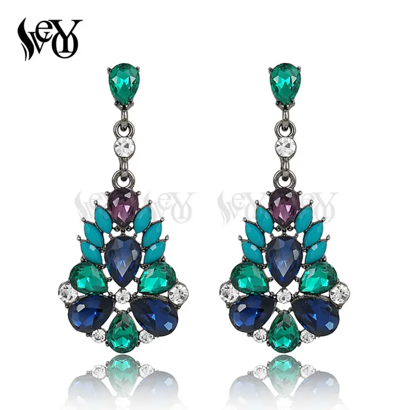 VEYO Brand Crystal Acrylic Earrings Drop Earrings For Women Earrings Trendy Jewelry Wholesale