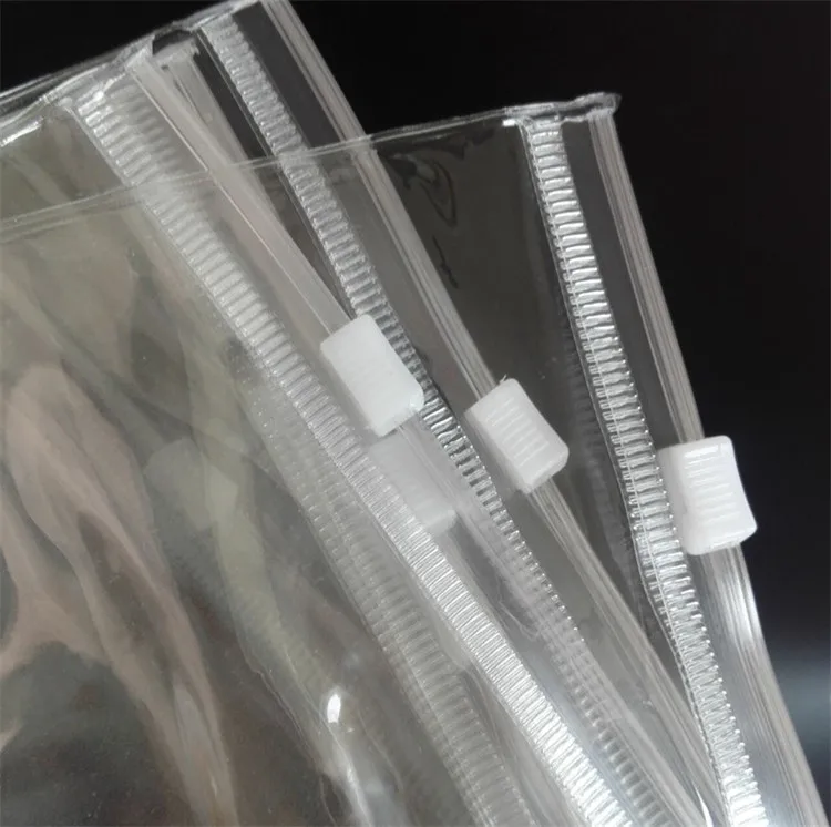 50pcs High Clear Plastic PVC Jewelry Zip Lock Bag  Thick Waterproof Dustproof Battery Earring Beads PVC Trinkets Jewelry Pouches