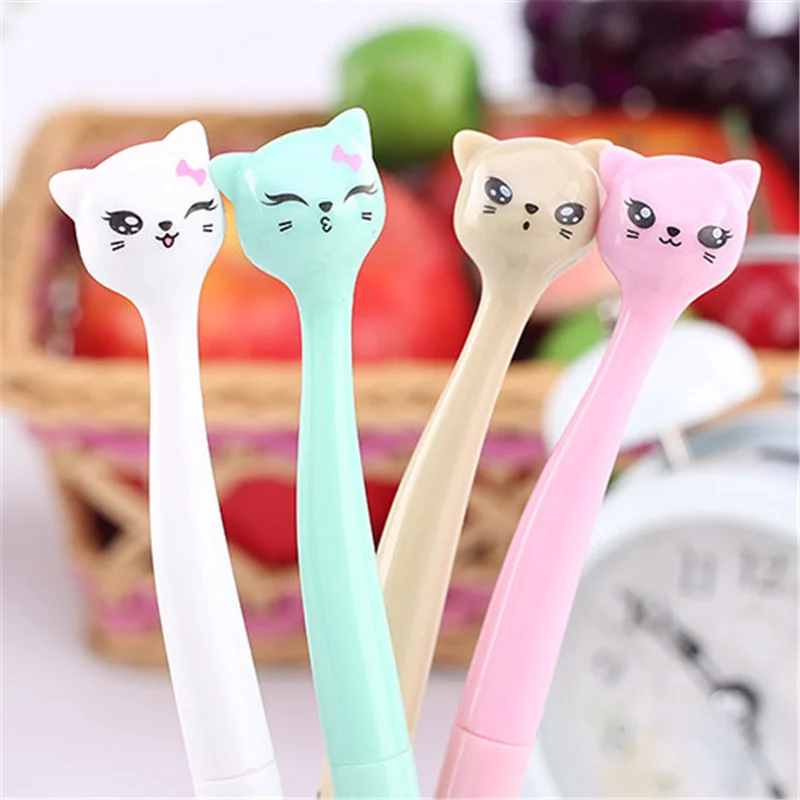 

1 Pcs 0.5mm Cute Candy Color Bow Cat Gel Ink Pen Maker Pen School Office Supply Escolar Papelaria