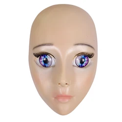 Top Grade Handmade Latex Realist Full Face Female Mask /Girl Crossdress Sexy Doll Face Cosplay Mask Cute Carton Girl Lady Face