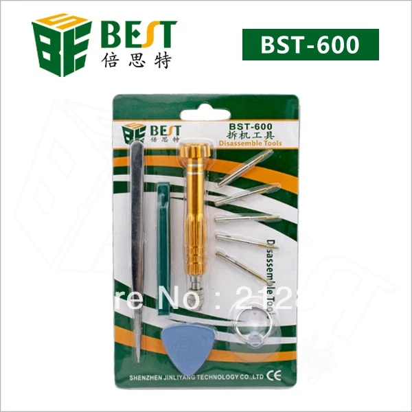 

5 sets/lot BEST-600 special disassemble tool kit screwdriver PH000 T5 T6 for iphone samsung Smart phone