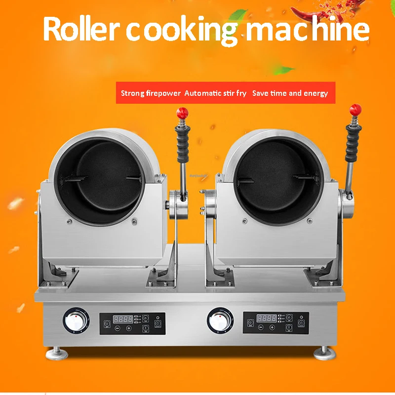 Automatic intelligent Roller cooking machine commercial fried cooking robot fried dishes machine cooking stove kitchen tool 220V