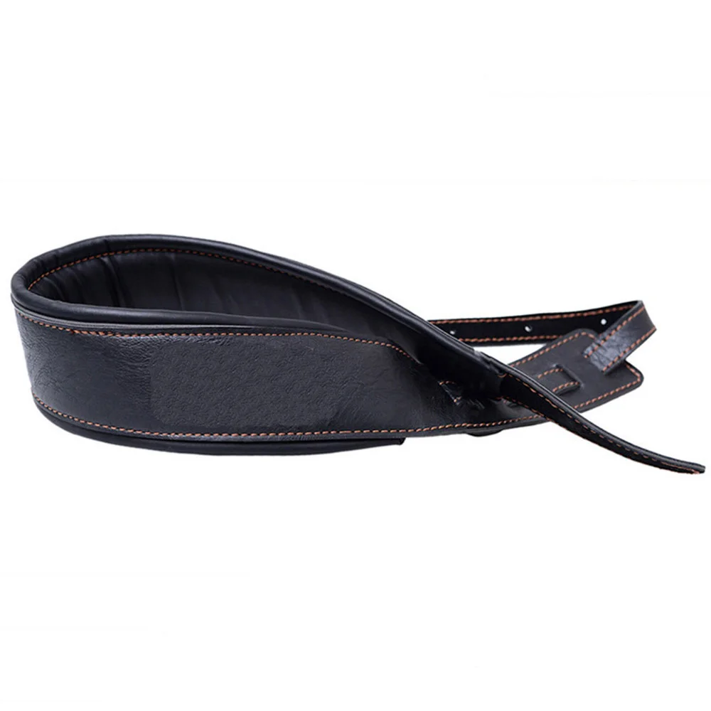 MoonEmbassy High Quality PU Leather Guitar Strap Adjustable Soft Bass Straps Accessories