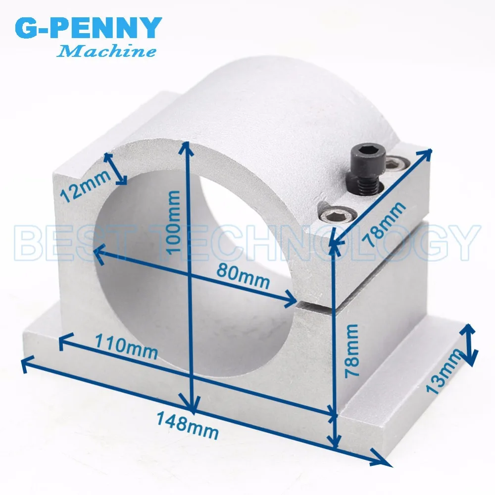 G-Penny 2.2kw Water Cooled Spindle kits 4 pcs Ceramic Ball Bearing ER20 & HY Inverter & 80mm Bracket & Water Pump & Collets