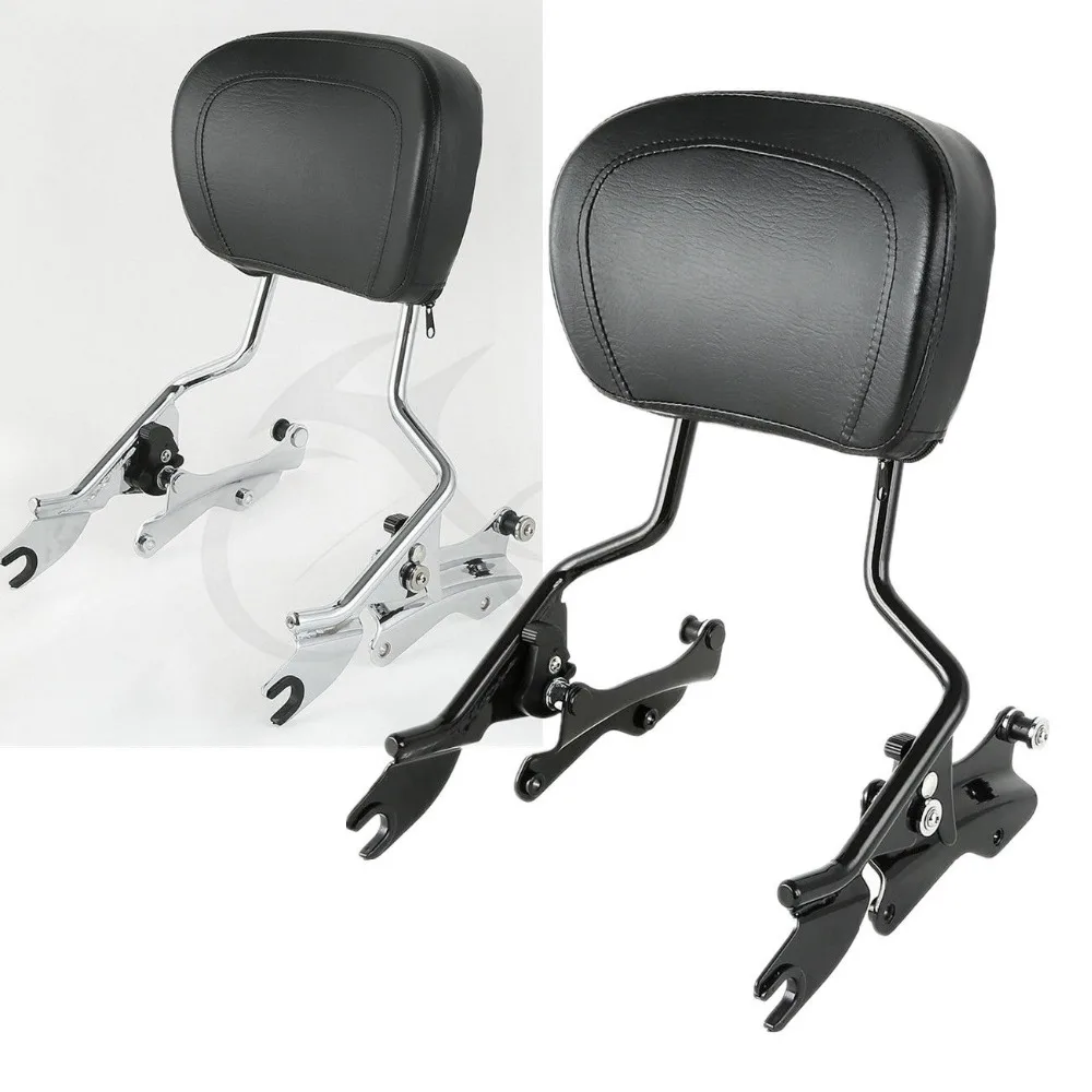 

Motorcycle 4 Point Docking Sissy Bar Backrest Pad For Harley Touring Road King Street Glide Electra Glide Road Glide 2014-2018