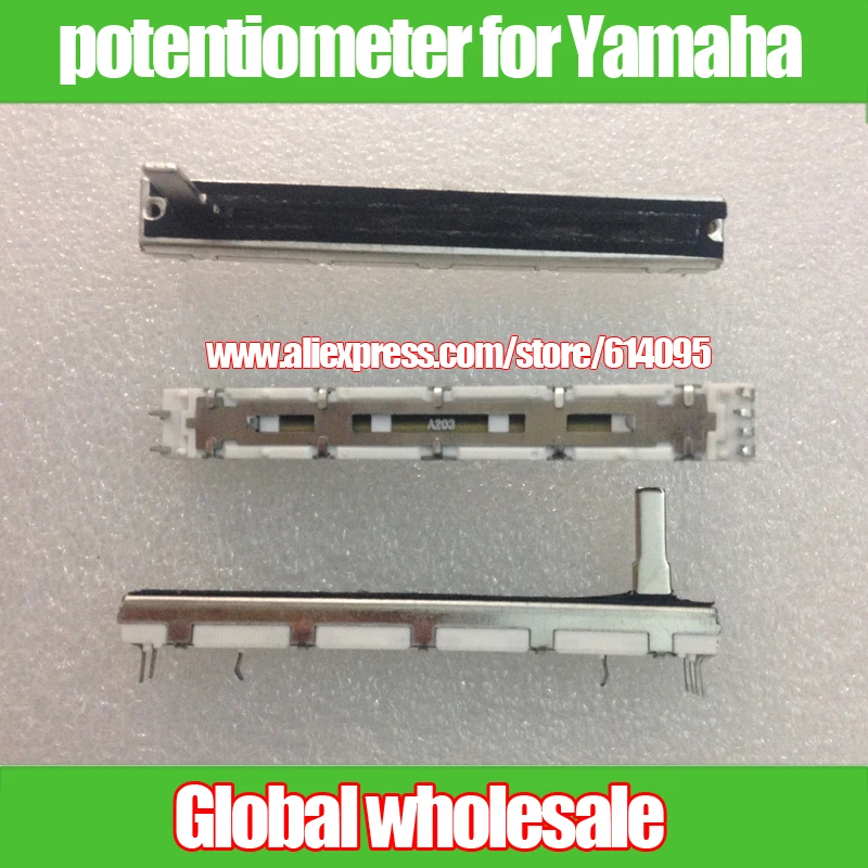 Potenciómetro de deslizamiento recto de 5 piezas, yamhamg12 Fader para/4 16/4/potenciómetro Dual MG166CX-USB A20K 20KA