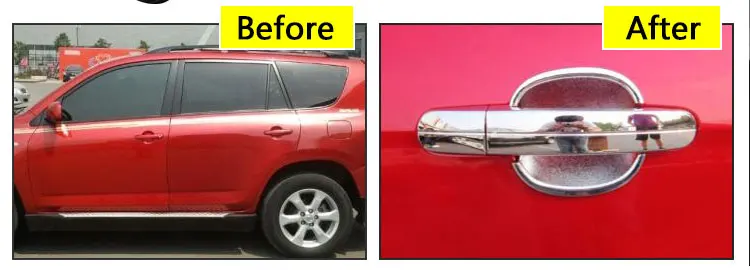 For Toyota Rav4 2006-2012 Chrome Door Handle Covers Trim for 5 Door Accessories Stickers Car Styling 2007 2008 2009 2010 2012