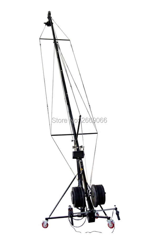 Control DV Controller  Camera Crane Jib 6m triangel  for Video Camera filming with 2 axis motorized head