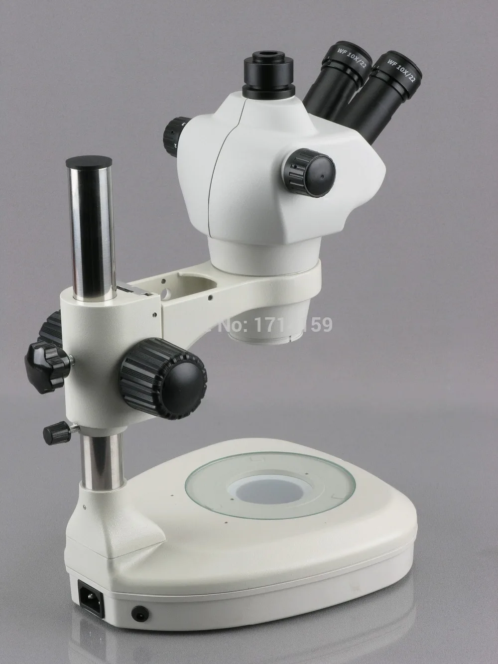 AmScope-مستلزمات إصلاح الهواتف الذكية ، حامل عمود استريو ، تكبير ، مجهر ثنائي العينين ، مع ضوء LED سفلي ، 8X-50X