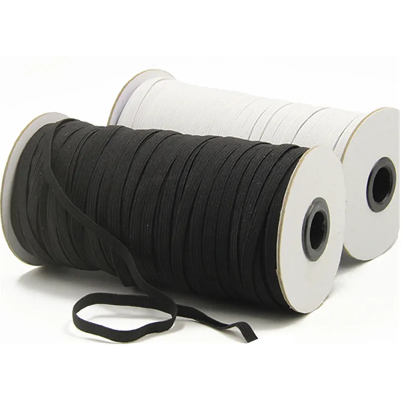 Hot sell 3-20mm *5m sewing elastic band white black high elastic Stretch rope for underware paja mas ties trim 5BB5630