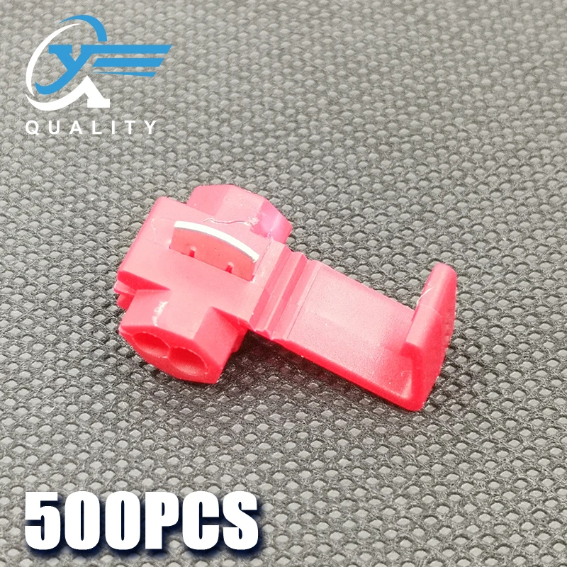 

500PCS red Scotch Lock Electric Wire Cable Connector Quick Splice Terminal Crimp Nondestructive Without Breaking Line AWG 18-14