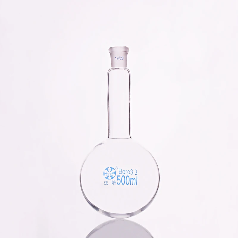 

Single standard mouth round-bottomed flask,Long neck,Capacity 500ml and joint 19/26,Single long neck round flask