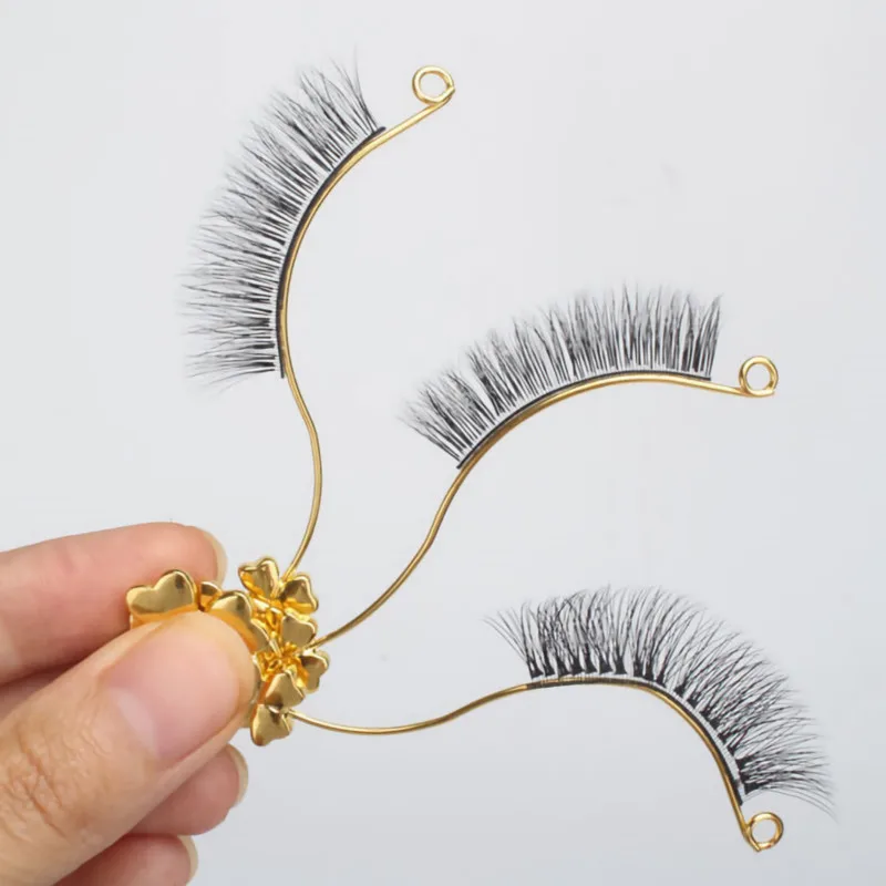 2pcs False Eyelash Style Display Board Eyelashes Try on Effect Exhibit Auxiliary Tool Assistor with Magnet