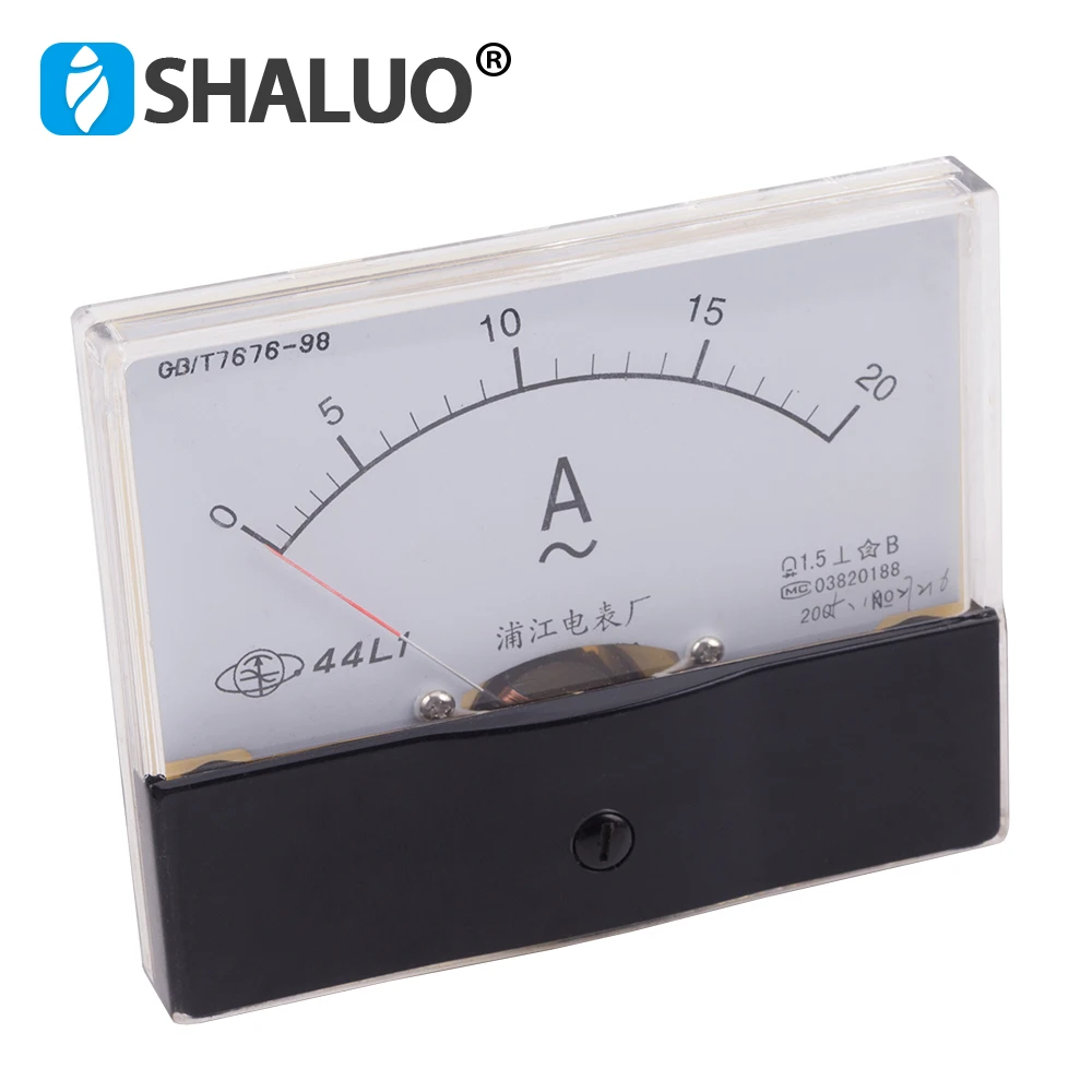 Power Ampere meter 44L1 Electric Current Meter DC 0~20A mechanical pointer Generator amp ammeter