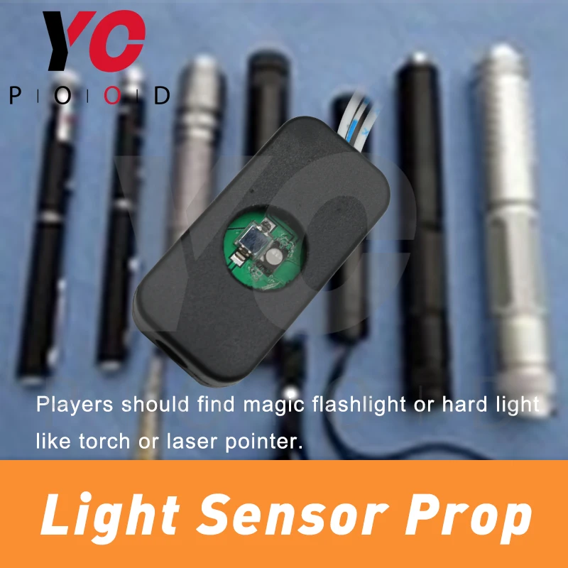 Light Sensor Prop Real Room Escape Game Use laser flashlight or torch strong light to shoot the light sensor to unlock YOPOOD