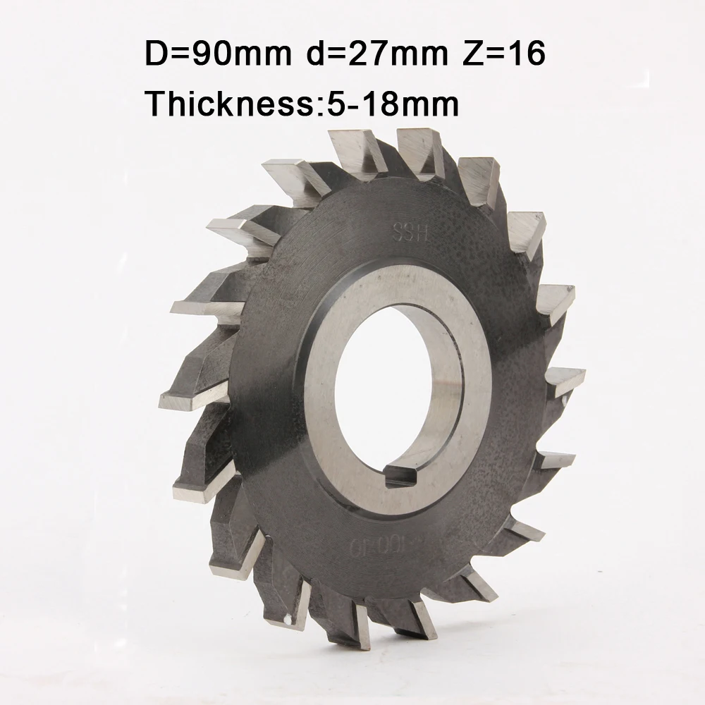 CNC milling cutter  90*5*6*8*10*12*14*16*18straight tooth mill three blade cutter slot milling cutter