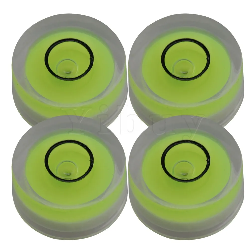 Yibuy Bubble Spirit Level Diameter 12x6mm Round Measuring Tool Surface Level for LP Record Player Turntable Pack of 4