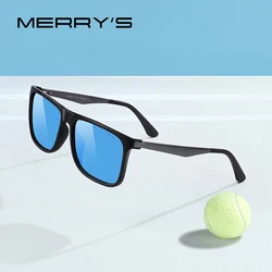MERRYS DESIGN Men Classic Square Polarized Fishing Sunglasses Outdoor Sports Male Eyewear Aluminum Legs UV400 Protection S8250N