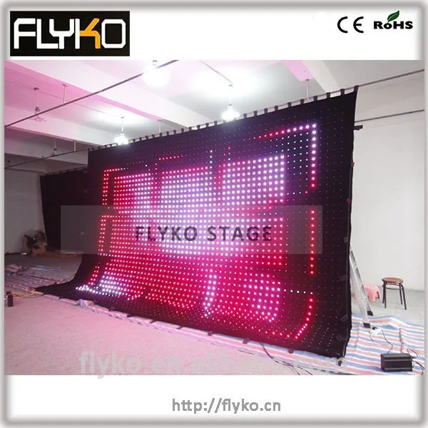 Free Shipping flexible led stage video curtain wall screen led curtain video curtain image 6
