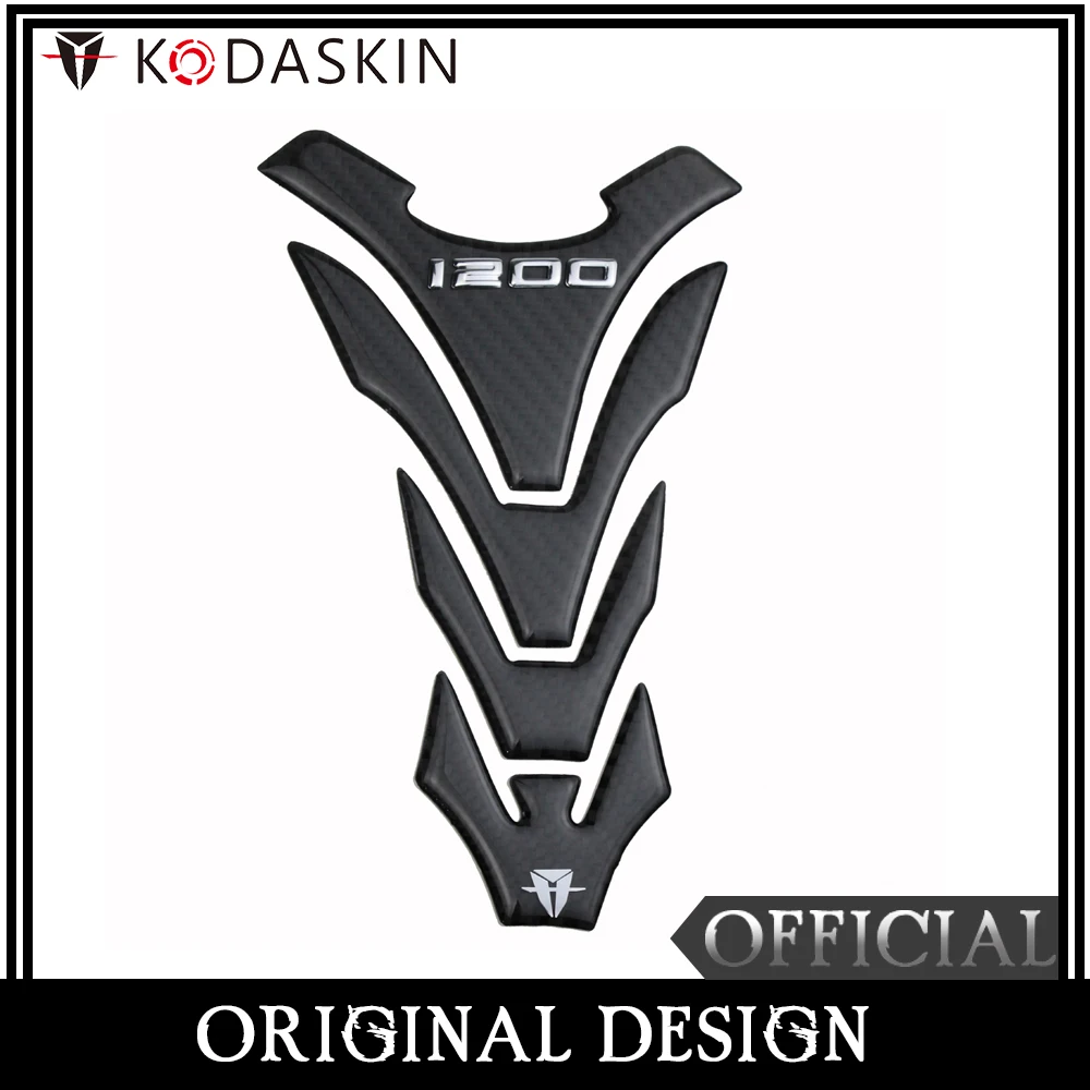 KODASKIN Motorcycle 3D Real Carbon Traction Tank Pad Sticker Decal for  Monster 1200 for Multistrada 1200