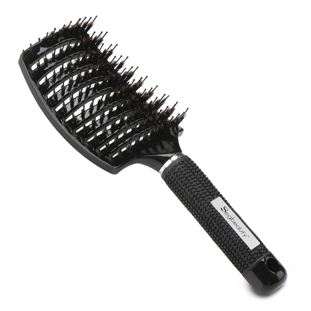 Segbeauty Women Hair Scalp Massage Comb Bristle Nylon Hairbrush Wet Curly Detangle Brush for Salon Hairdressing Tools