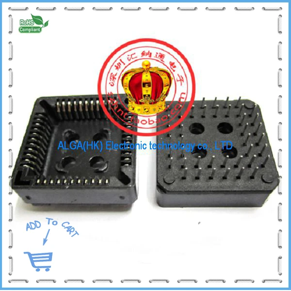 Free shipping .DIP pin DIP socket box PLCC44 IC socket pin test socket Block