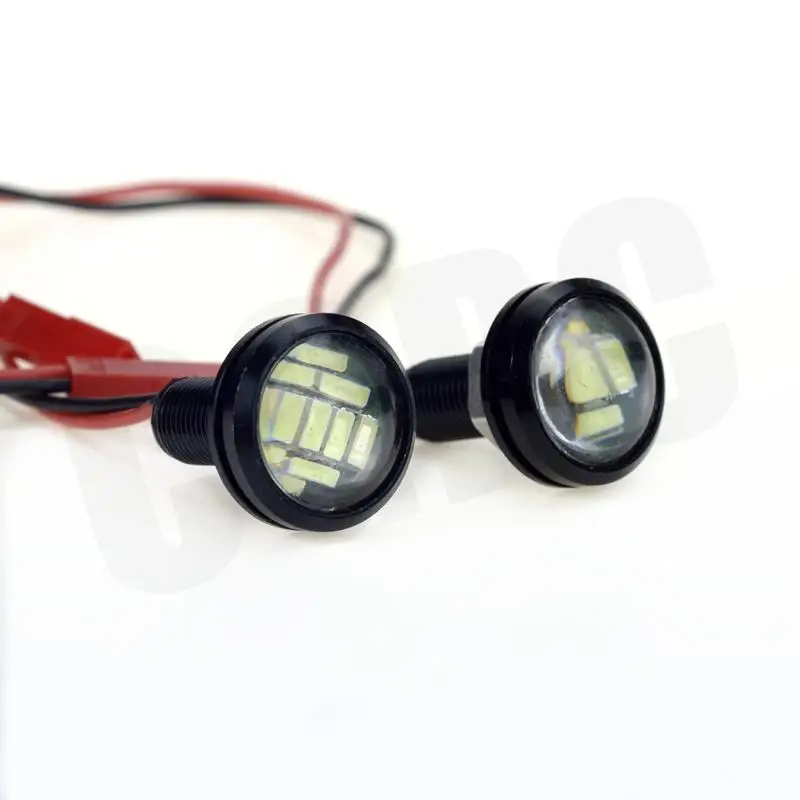 1 Pair Metal LED Headlight Spotlight For 1/10 RC Crawler Car RC Short-Course  Traxxas Slash REVO E-REVO  X-MAXX 1/8 1/5 RC Car