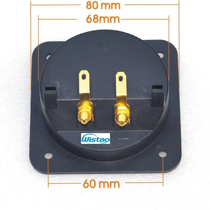 Square Binding Post Type Speaker Terminal Box Board Cup Wire Cable Connector 80x80mm Pull-push Terminals HIFI DIY