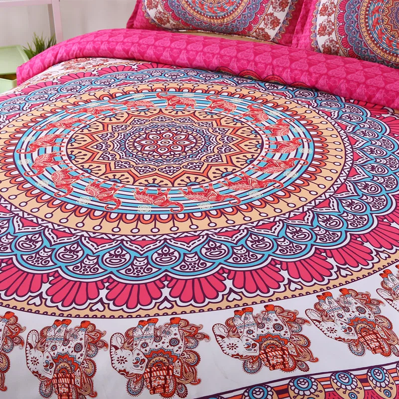 FANAIJIA bohemian  bedding cover sets boho printed 3d duvet cover Mandala 3pcs Pillowcase queen size Bedlinen