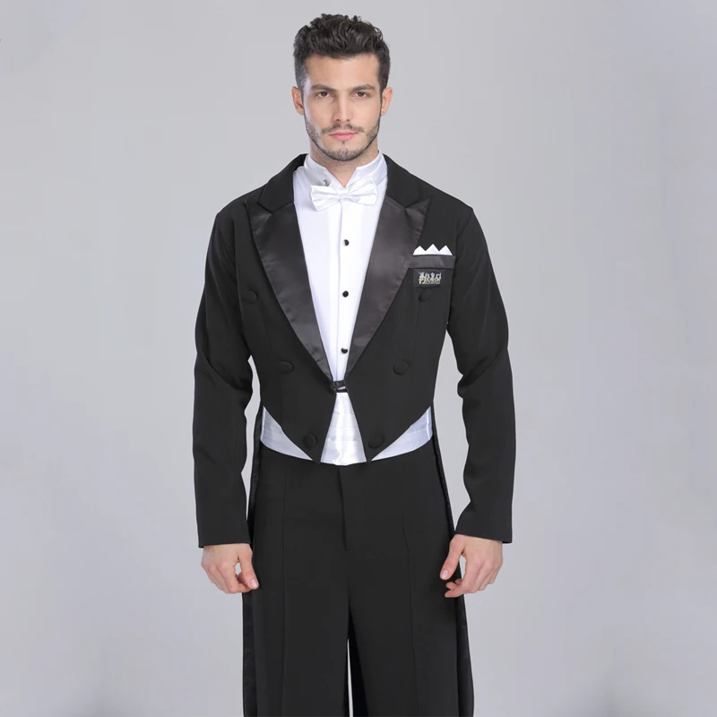 

2032 Men Standard Ballroom Dance Dress Coat&Shirt&Pants&Waist Belt&Bowknot Jazz/Waltz/Tango Dance Costume Tuxedo Suits Dancewear