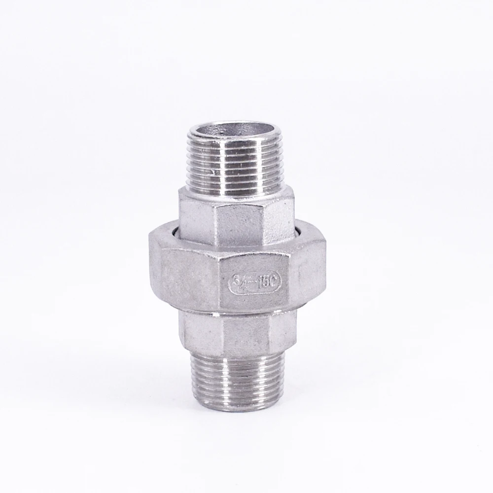 1/4 "3/8" 1/2 "3/4" 1 "1-1/4" 1-1/2 "2" BSP Männlichen Buchse Union Nippel 304 316 Edelstahl Rohr Fitting Anschluss Wasser Gas – Detail 1
