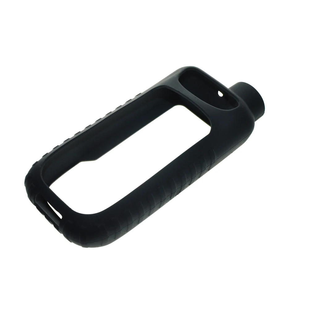 Custodia protettiva in silicone + cordino retrattile di sicurezza in acciaio all'interno con cordino a spirale elasticizzato per Garmin GPSMAP 66 66S 66ST 66SR 67