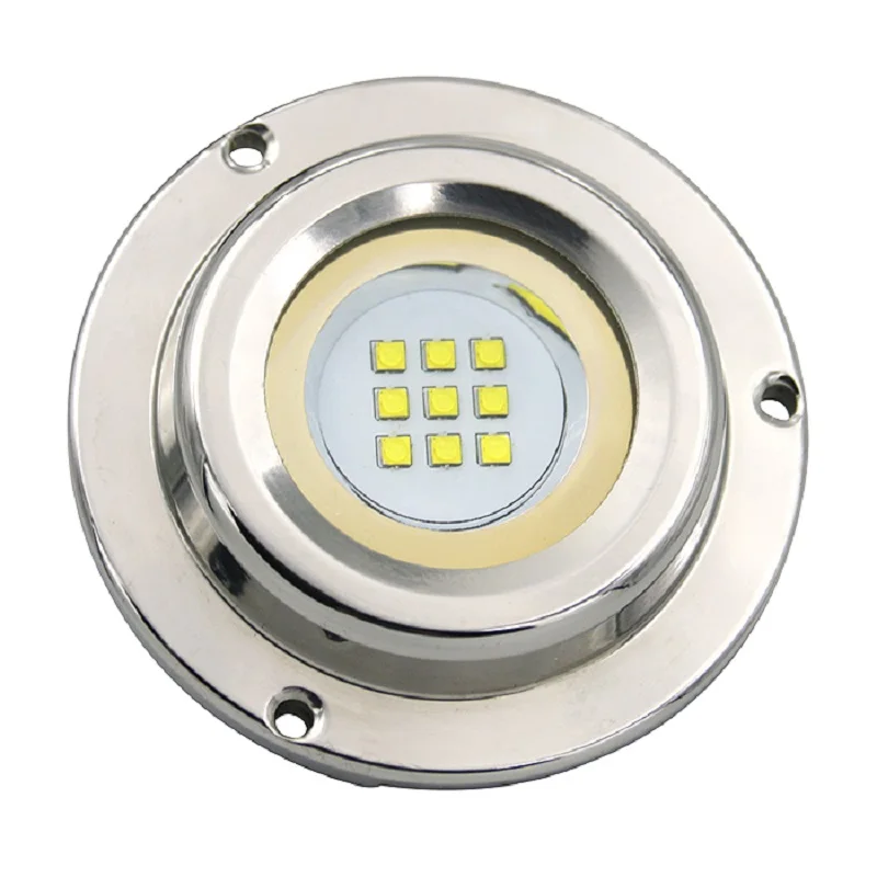 

12V 27W 316 Stainless Steel IP68 Waterproof Led Underwater Submersible Marine Light Boat Dock Deck Light TP-B27