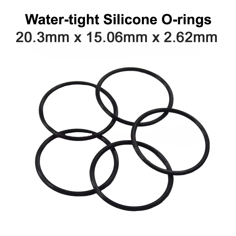 20.3mm x 15.06mm x 2.62mm Water-tight O-Ring Seals - Black