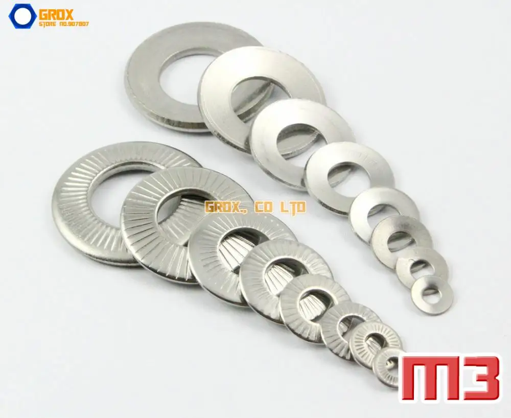 

200 Pieces M3 304 Stainless Steel Lock Washer