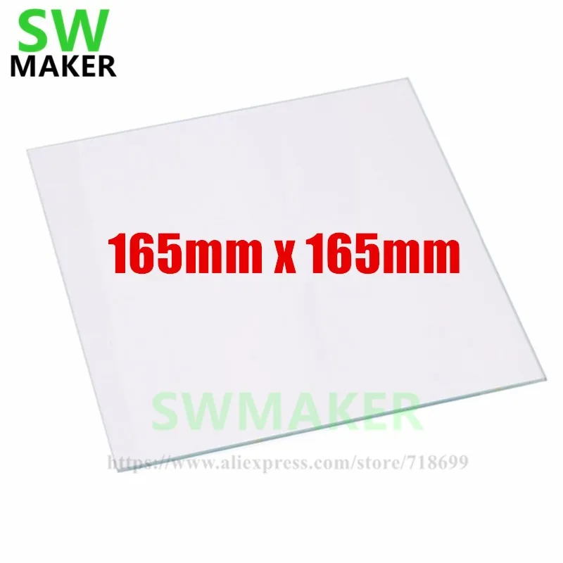 165x165mm Borosilicate Glass Plate 3mm thicknees Polished Edge for Creality Ender-2 3D Printer