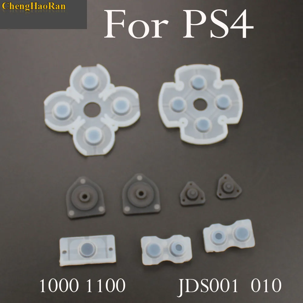 ChengHaoRan nuovo 1set per Playstation 4 cuscinetti conduttivi in gomma siliconica Dualshock per la sostituzione delle parti di riparazione del Controller PS4