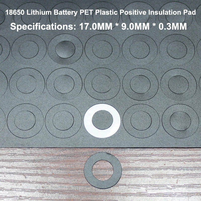 100 قطعة/الوحدة 18650 بطارية ليثيوم PET البلاستيك العزل فارغة جوفاء الوجه حصيرة العزل فوضى 17*9.0*0.3