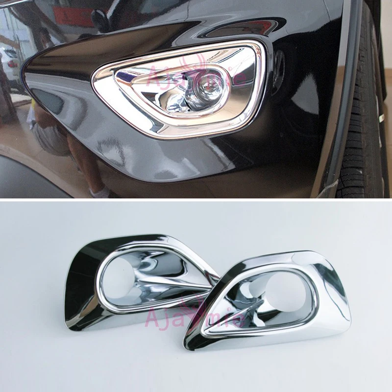 

Chrome Car Styling Front Fog Lamp Cover Light Overlay Foglight Trim Panel 2014 2015 2016 For Jeep Grand Cherokee Accessories