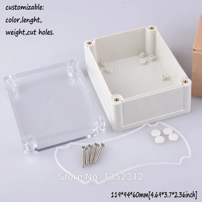 2 pcs/lot 119*94*60mm IP68 waterproof plastic enclosure for electronic DIY project box junction box control box switch box