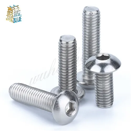 Imagen 2 del producto 100 Uds o 50 Uds Iso7380 M2 M2.5 M3 M4 M5 M6 perno A2-70 cabeza de botón tornillo Sus304 tornillos de cabeza de seta de acero inoxidable